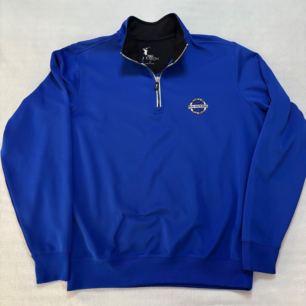 F&G Tech Jacket Men's M Blue 1/4 Zip Pullover Golf National Resort & Spa